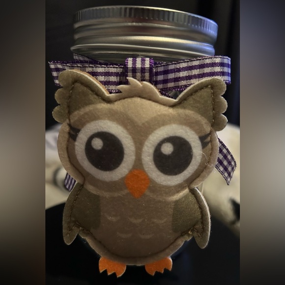 BABY OWL SOFT PLUSH DECOR W/ PURPLE LED LIGHTS/PURPLE BOW/HANDMADE - Picture 4 of 5